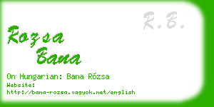 rozsa bana business card